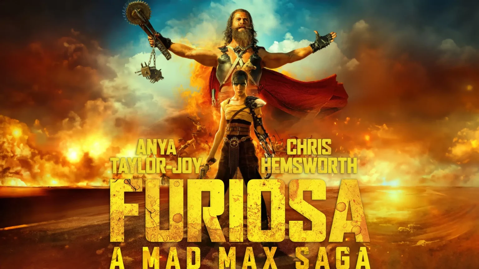 Furiosa: Mad Max Saga Featured Art By Cinesist. Features Main Character Furiosa and Main Antagonist Dementor.